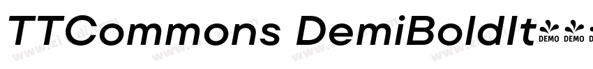 TTCommons DemiBoldIt字体转换